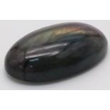 A 24.70ct Oval Cut Cabochon Labradorite. Comes with GLI certificate. Ref: CV9