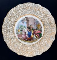 A Vintage Royal Sutherland Fine Bone China Decorative Plate. Middle-Eastern relaxed scene. 27cm