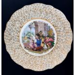 A Vintage Royal Sutherland Fine Bone China Decorative Plate. Middle-Eastern relaxed scene. 27cm