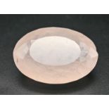 A 51.05Ct Faceted Rose Quartz in Oval Shape. GLI Certified.