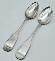 Pair of Georgian, highly sought after 1821, Glasgow Silver Spoons. Made by possibly David Manson
