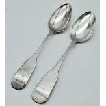 Pair of Georgian, highly sought after 1821, Glasgow Silver Spoons. Made by possibly David Manson