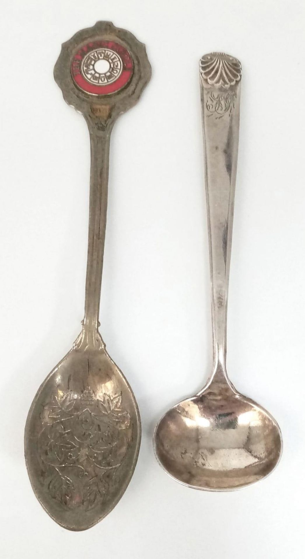 An Eclectic Mix - An Antique Silver Plated Bread Crumb Scoop with Mother of Pearl Handle - 32cm, A - Bild 2 aus 5