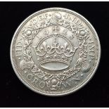 A Rare (1 of 9034) George V 1928 Wreath Silver Crown Coin. EF+ grade but please see photos.