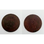 An Antique St. Lucia Peter and Co. Copper Token.