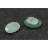 Set of Two Zambian Gems, a 0.63ct Emerald and a 0.36ct Emerald. Both with GFCO Swiss Certificates.