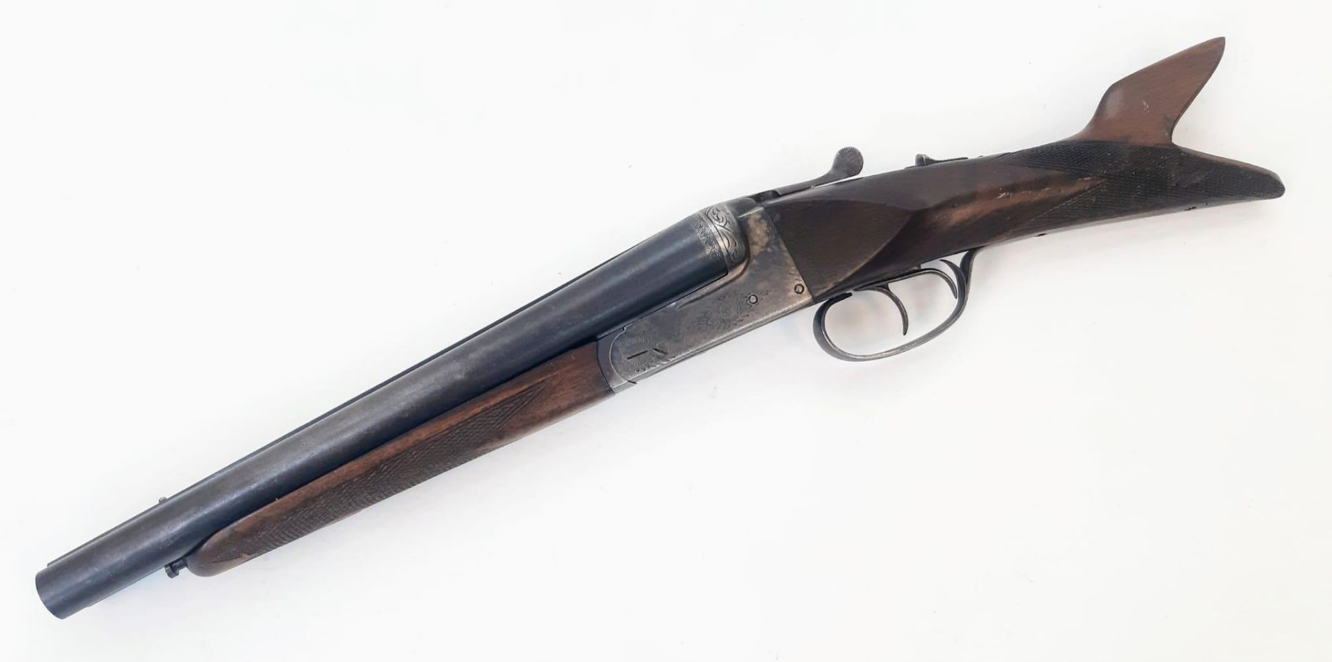 A Vintage Deactivated 12 Gauge Side by Side Sawn-Off Shotgun. This Spanish Laurona made gun has 11.5 - Image 2 of 13
