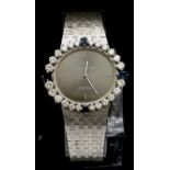 A Vintage 18K White Gold Omega Constellation Ladies Dress Watch. 18k gold bracelet and oval case -