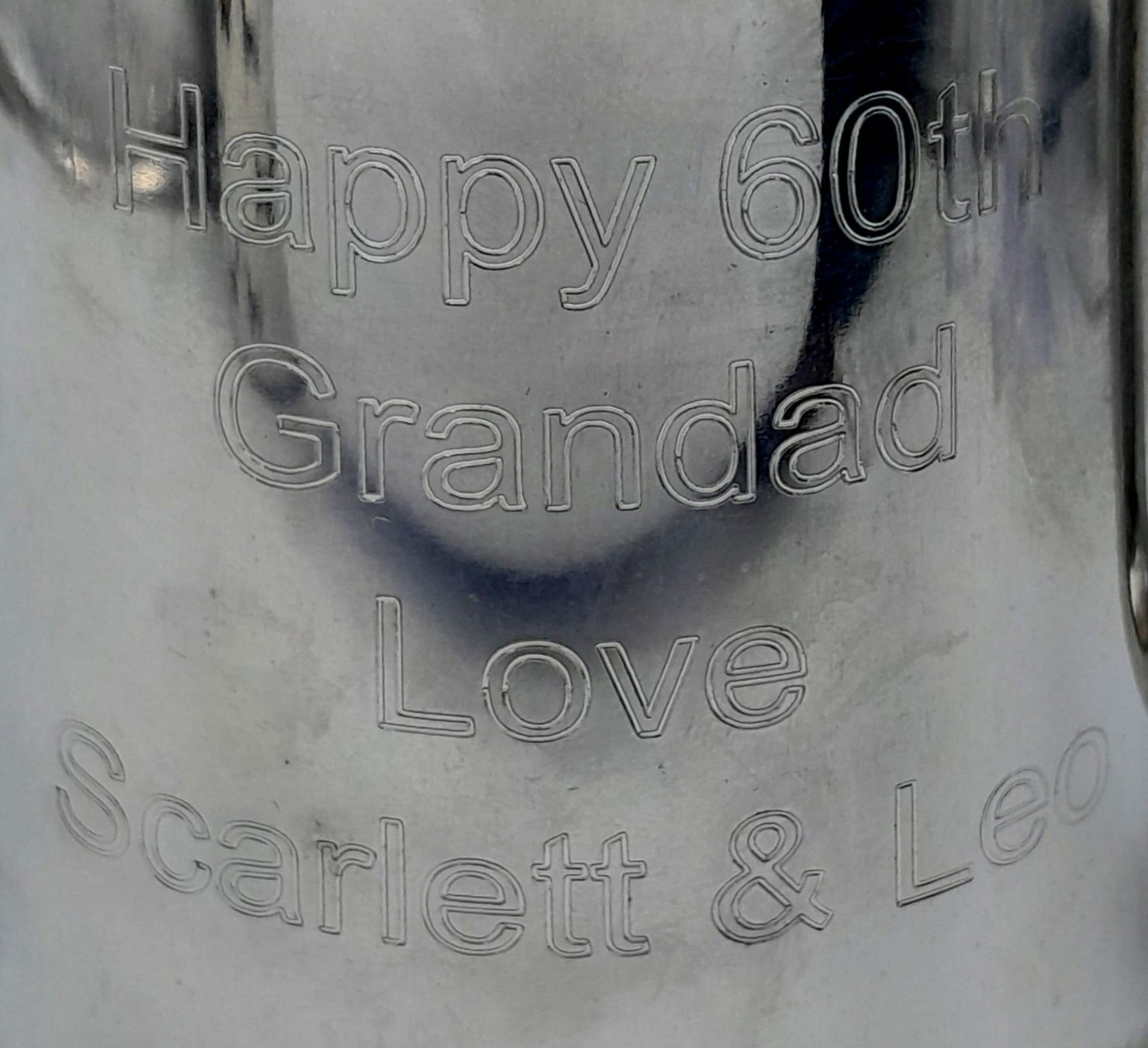 A top quality pewter tankard made by Wentworth, Sheffield, England and the inscription: "Happy - Image 6 of 9