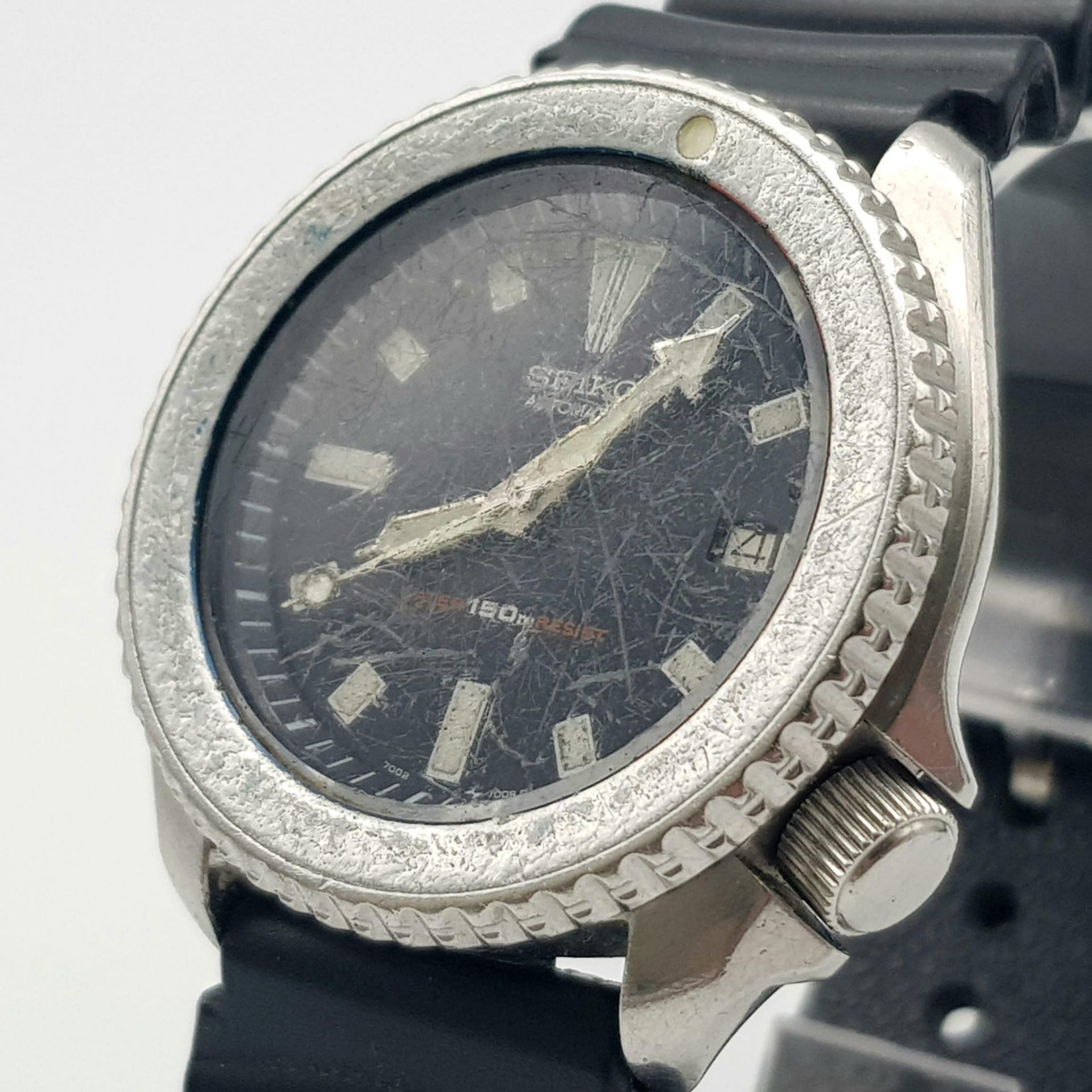 A VINTAGE SEIKO AUTOMATIC DIVERS WATCH (GLASS IS SCRATCHED)a/f - Image 3 of 5