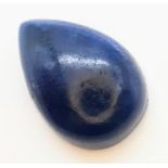 A 12.10ct Pear Cut Cabochon Madagascar Blue Sapphire. Comes with GLI certificate. Ref: CV19