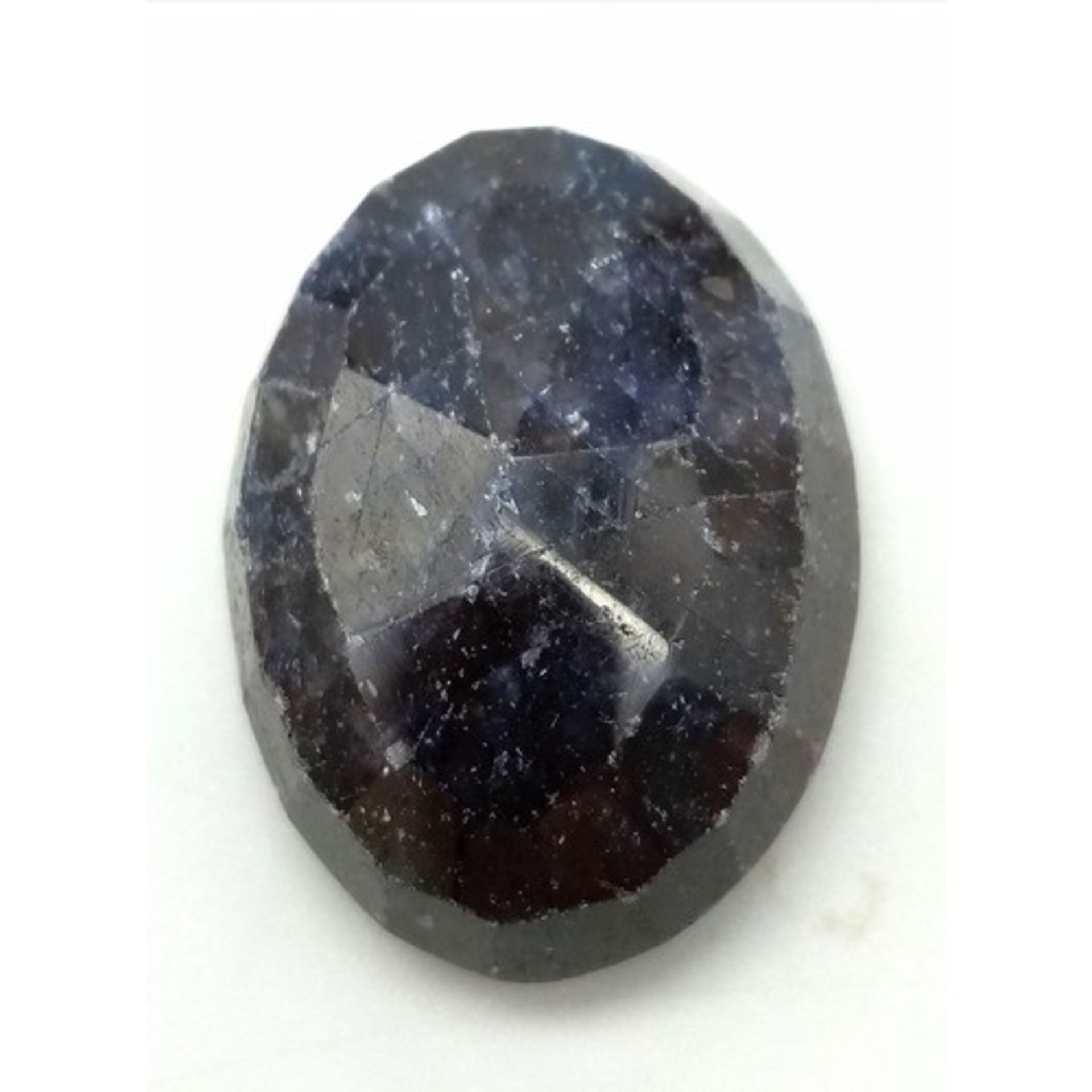82.70 Ct, Oval/Mixed cut Blue SAPPHIRE with GRS Identification Report. Size: 31mmx23mm - Image 3 of 4