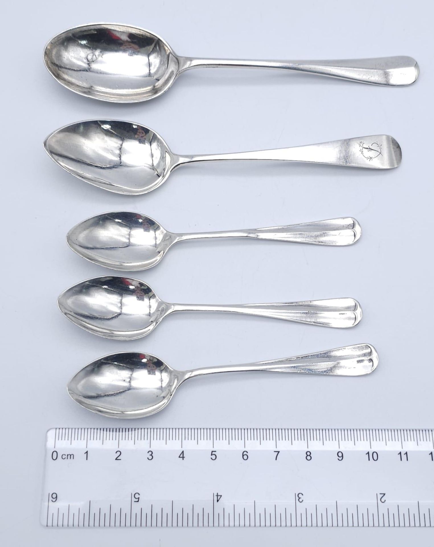 Collection of 5x silver spoons, Total Weight: 65.33g - Bild 6 aus 6