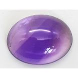 A 16.14ct Oval Cut Cabochon Brazilian Amethyst. Comes with GLI certificate. Ref: CV2