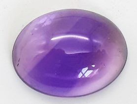 A 16.14ct Oval Cut Cabochon Brazilian Amethyst. Comes with GLI certificate. Ref: CV2