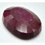 A 564ct Faceted Large Ruby. Oval Shape. GLI Certified.