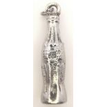 A White Metal Heavy Coca Cola Charm. 2.3cm length, 8.4g weight. Ref: SC 7087