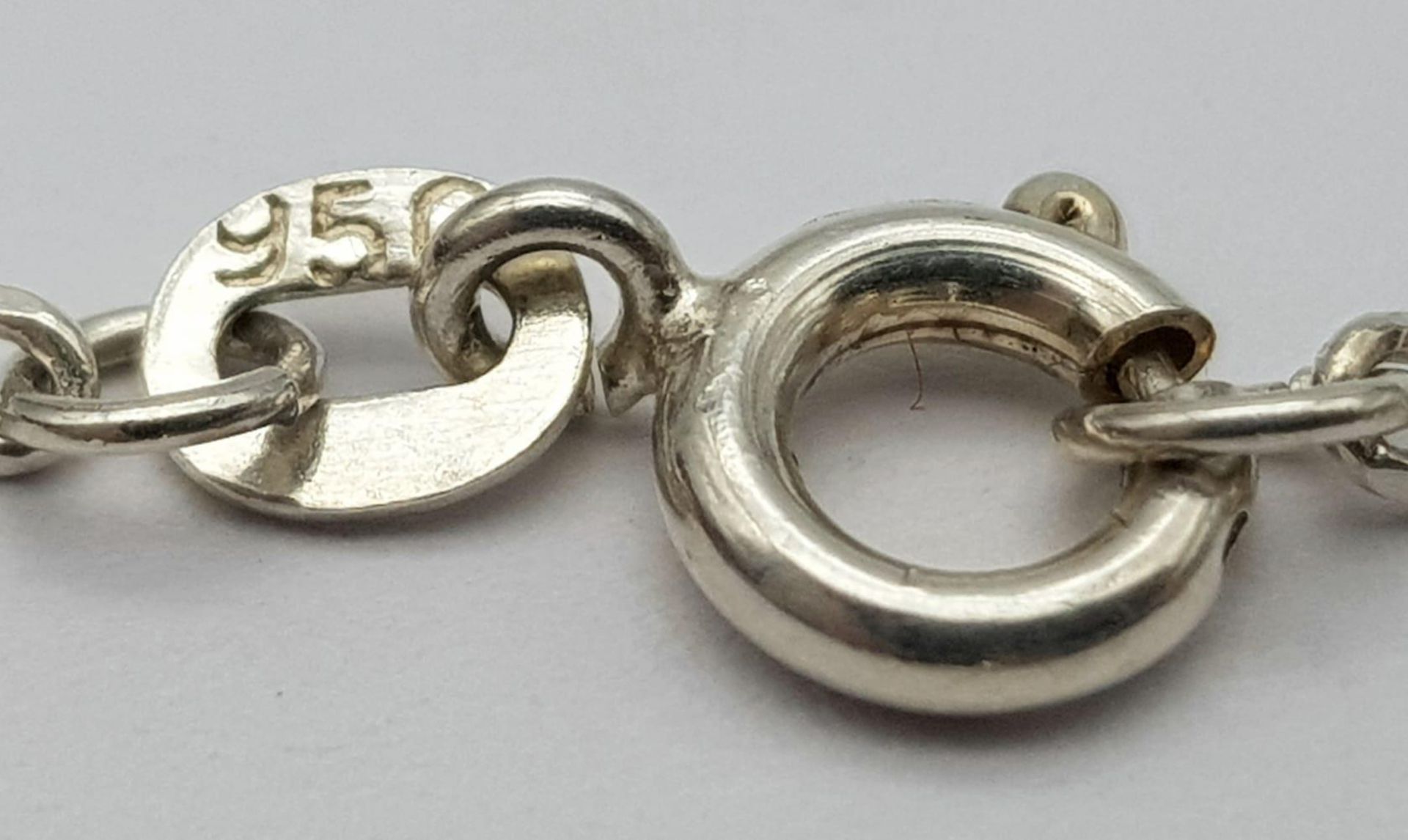 A Vintage Kenzo Heart Pendant Necklace. 50cm Length 950 Silver Chain. Pendant Measures 3.5cm Wide. - Bild 9 aus 11