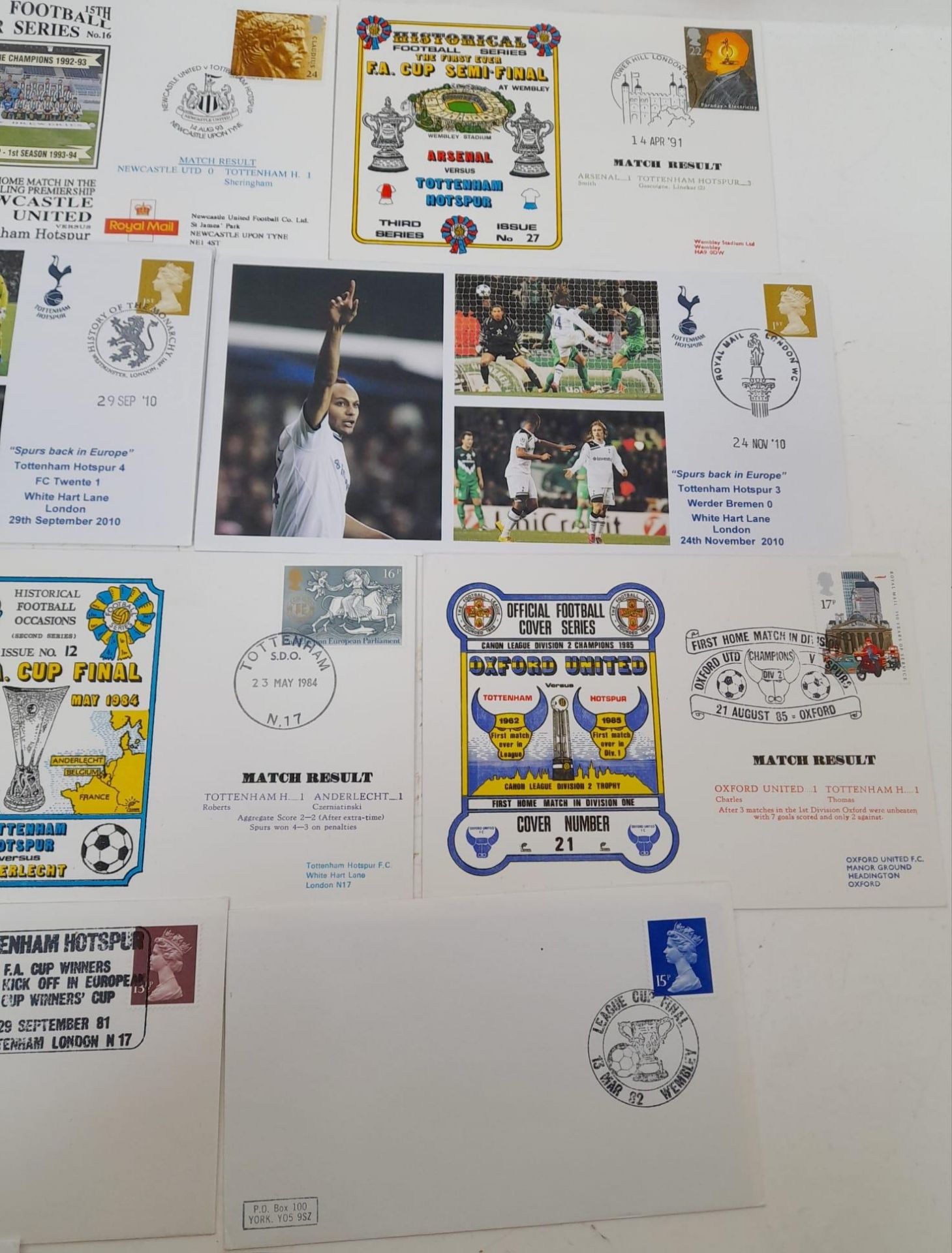 17 First Day Covers from 1967 Onwards Highlighting Major Tottenham Football Events. - Bild 6 aus 10