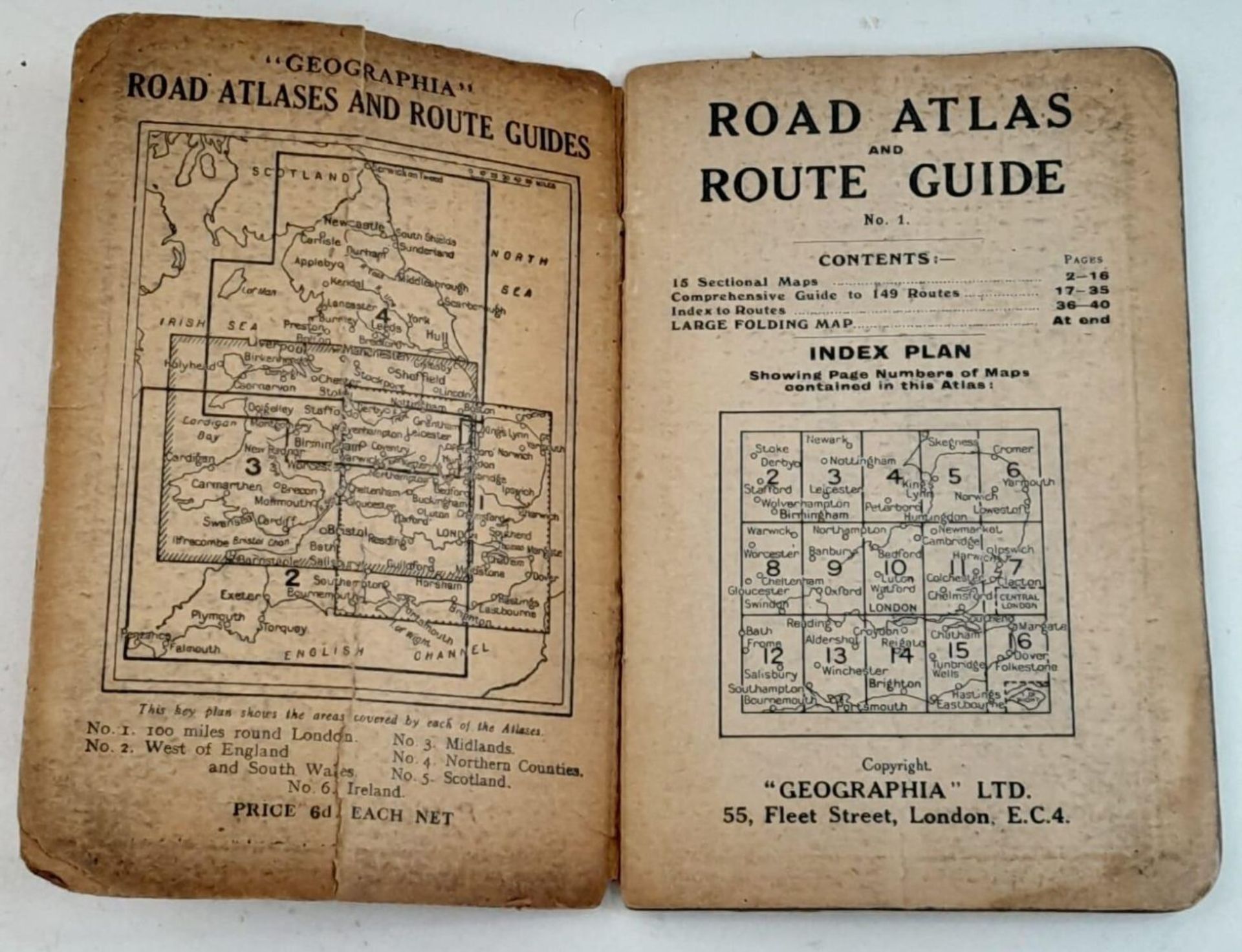 A vintage Road Atlas and Route Guide 100 miles round London - Bild 5 aus 10