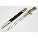 A German Nazi Police Bayonet with a Polished Steel Blade. Makers mark of Weyersberg, Kirschbaum &