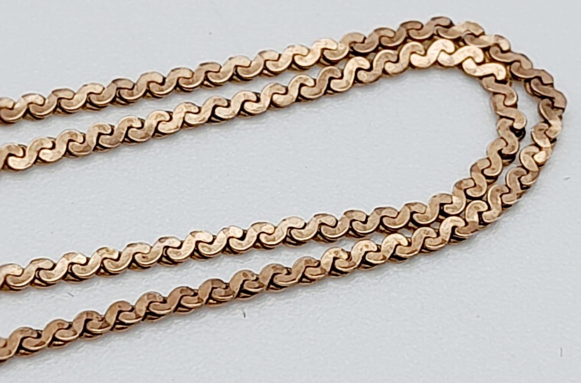 A 9K Yellow Gold Disappearing Bracelet. 22cm length. 0.8g weight. - Image 3 of 4