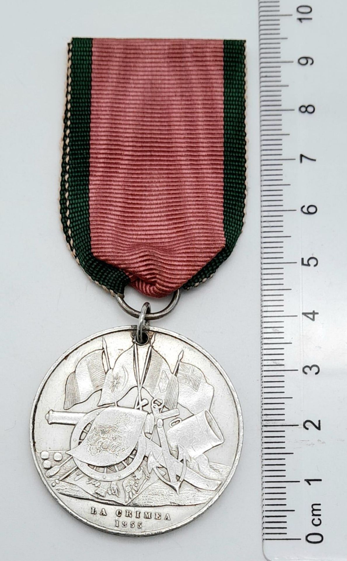 Turkish Crimea Medal 1855 (Sardinian obverse) with double-ring suspension named to: No 3422 John - Bild 7 aus 13