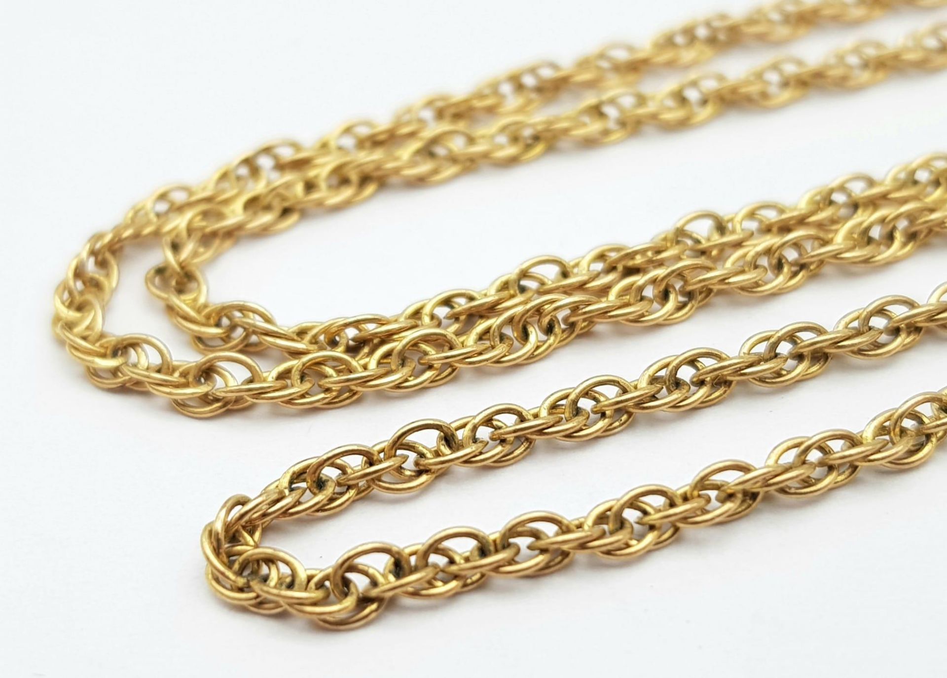 An Italian 9K Yellow Gold Intricate Link Necklace. 50cm. 5.95g weight. - Bild 3 aus 9