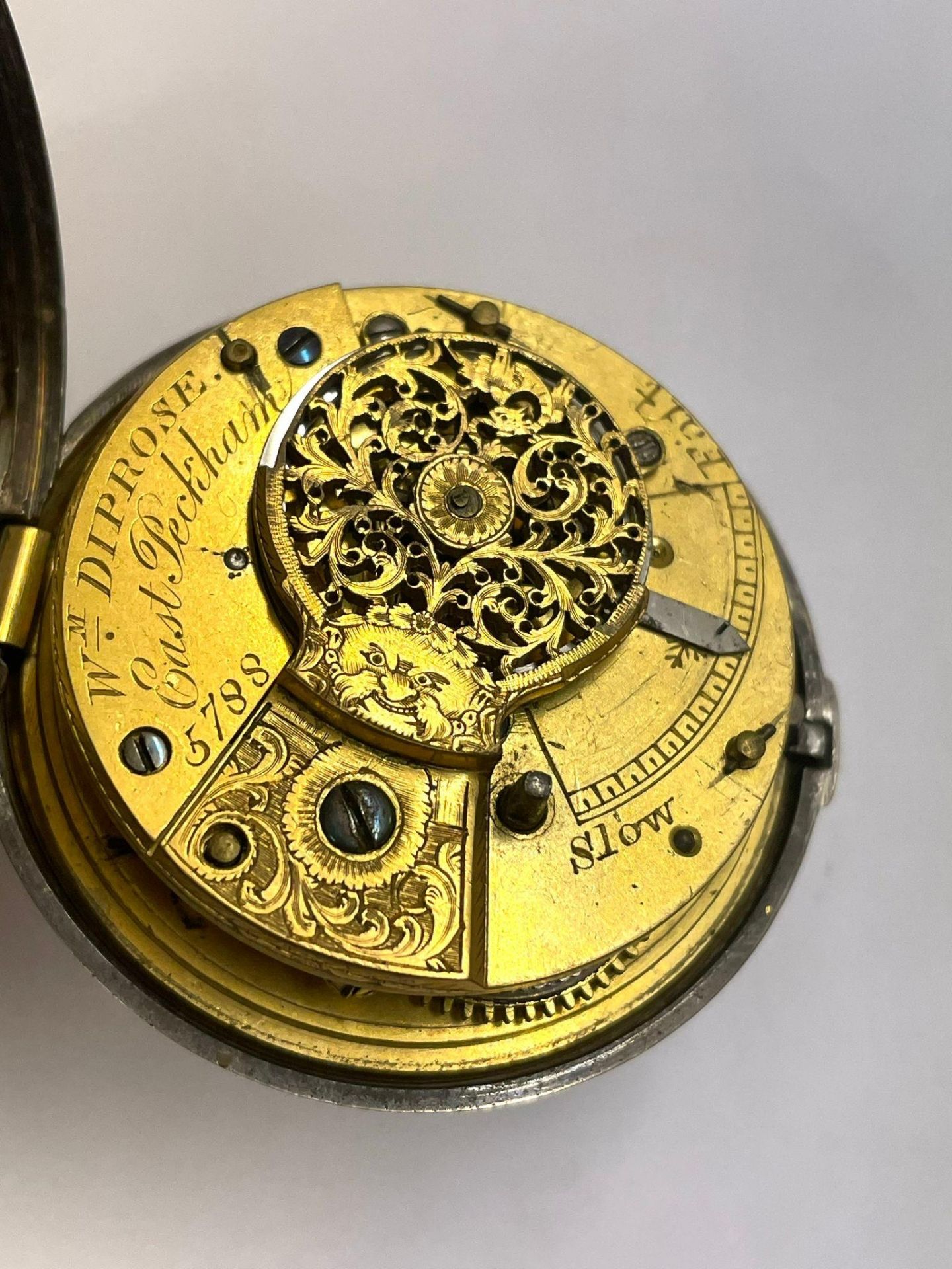 Antique silver verge fusee pocket watch , as found - Bild 3 aus 3