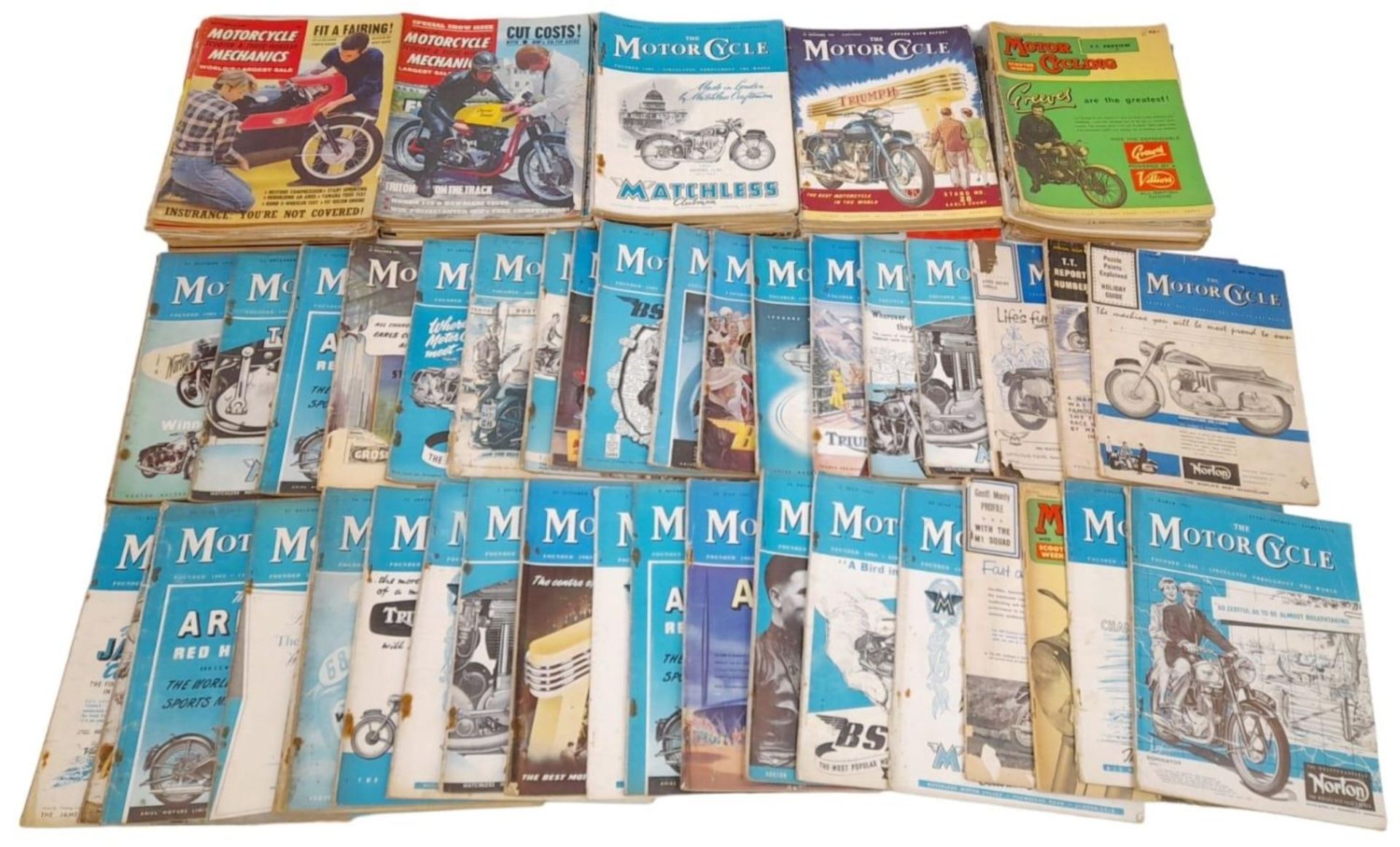A Collection of Over 50 Vintage Motorcycle Magazines. - Bild 3 aus 10