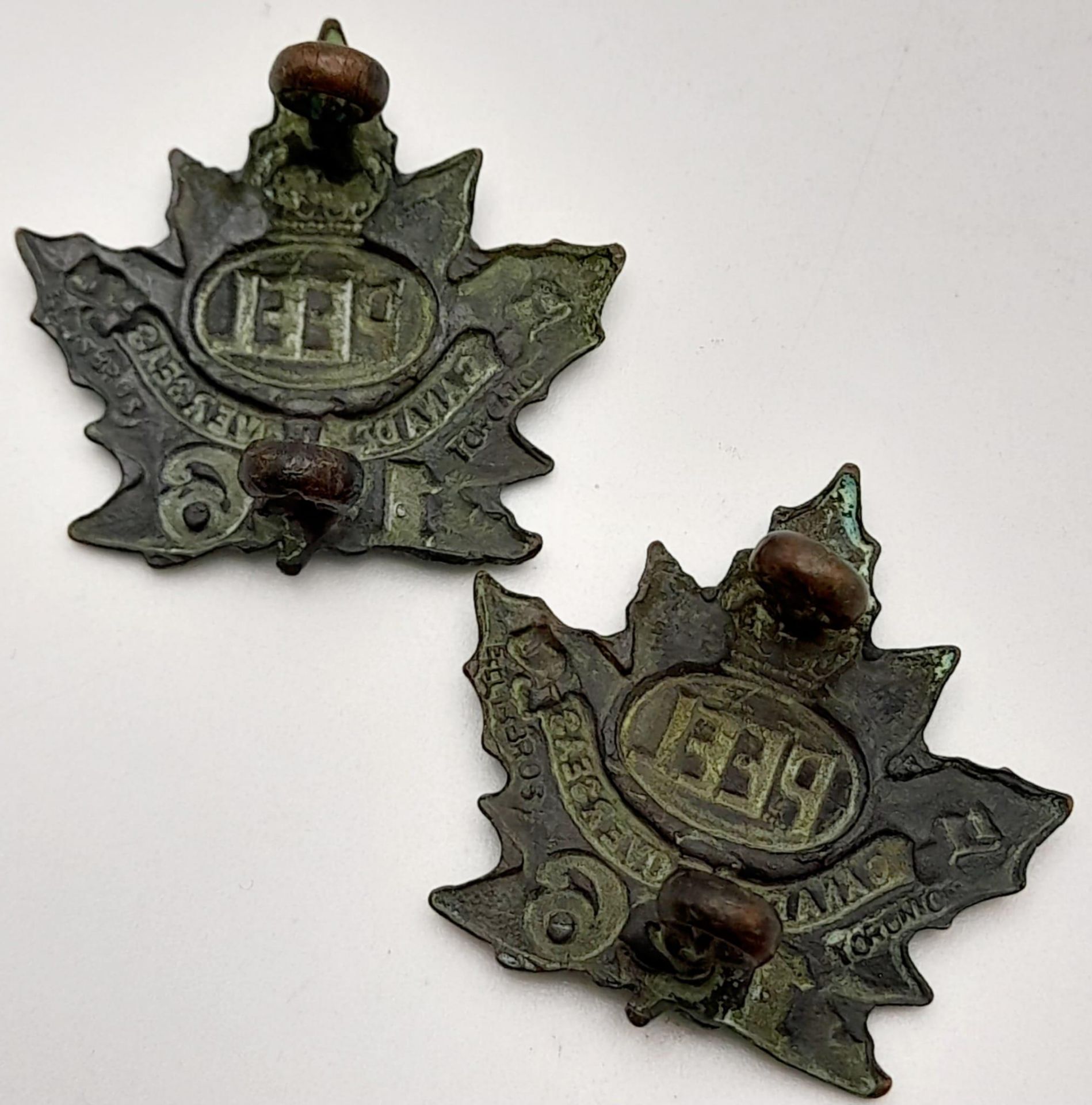 WW1 Canadian Expeditionary Force Collar Badges. 126th Battalion (Peel County) - Bild 2 aus 7