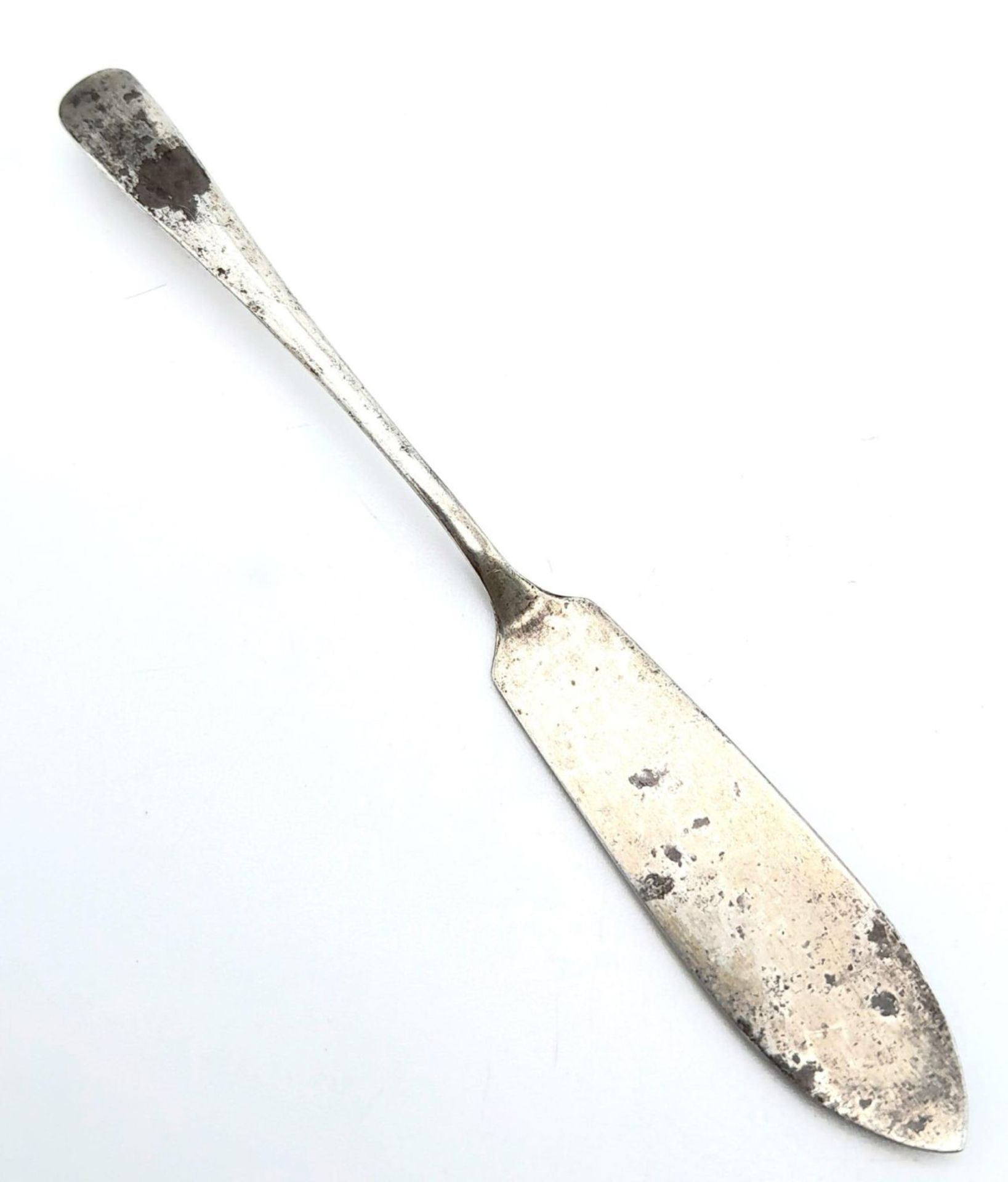 A vintage sterling silver butter knife with full Sheffield hallmarks, 1939. Total weight 8.8G. Total - Bild 2 aus 5