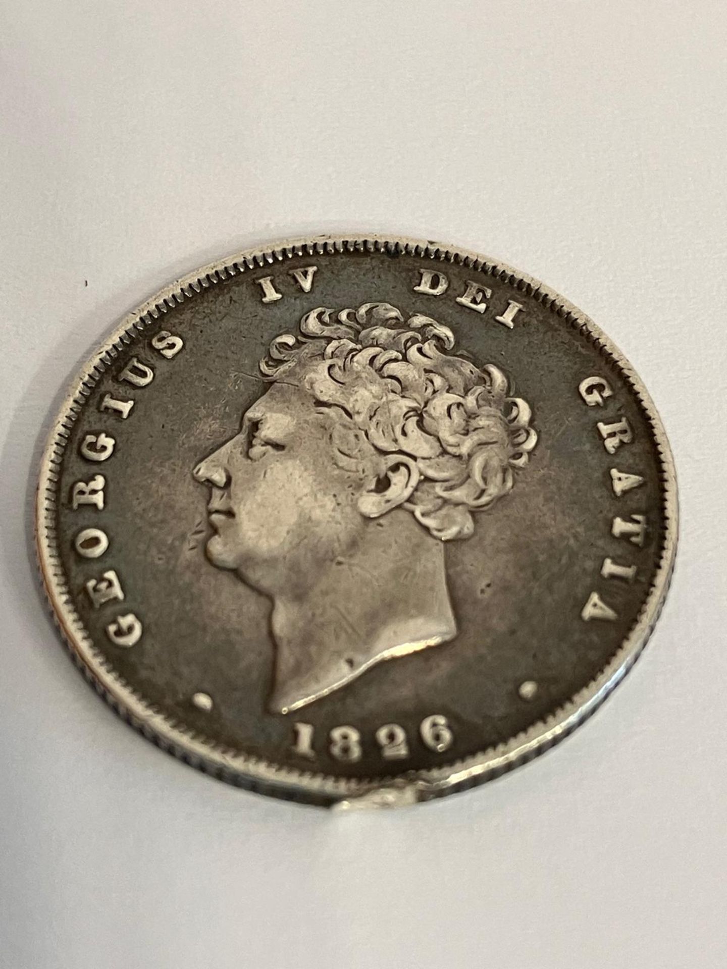 1826 GEORGE IV SILVER SHILLING. Fine Condition. Would have been very fine/ extra fine, but there