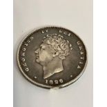 1826 GEORGE IV SILVER SHILLING. Fine Condition. Would have been very fine/ extra fine, but there