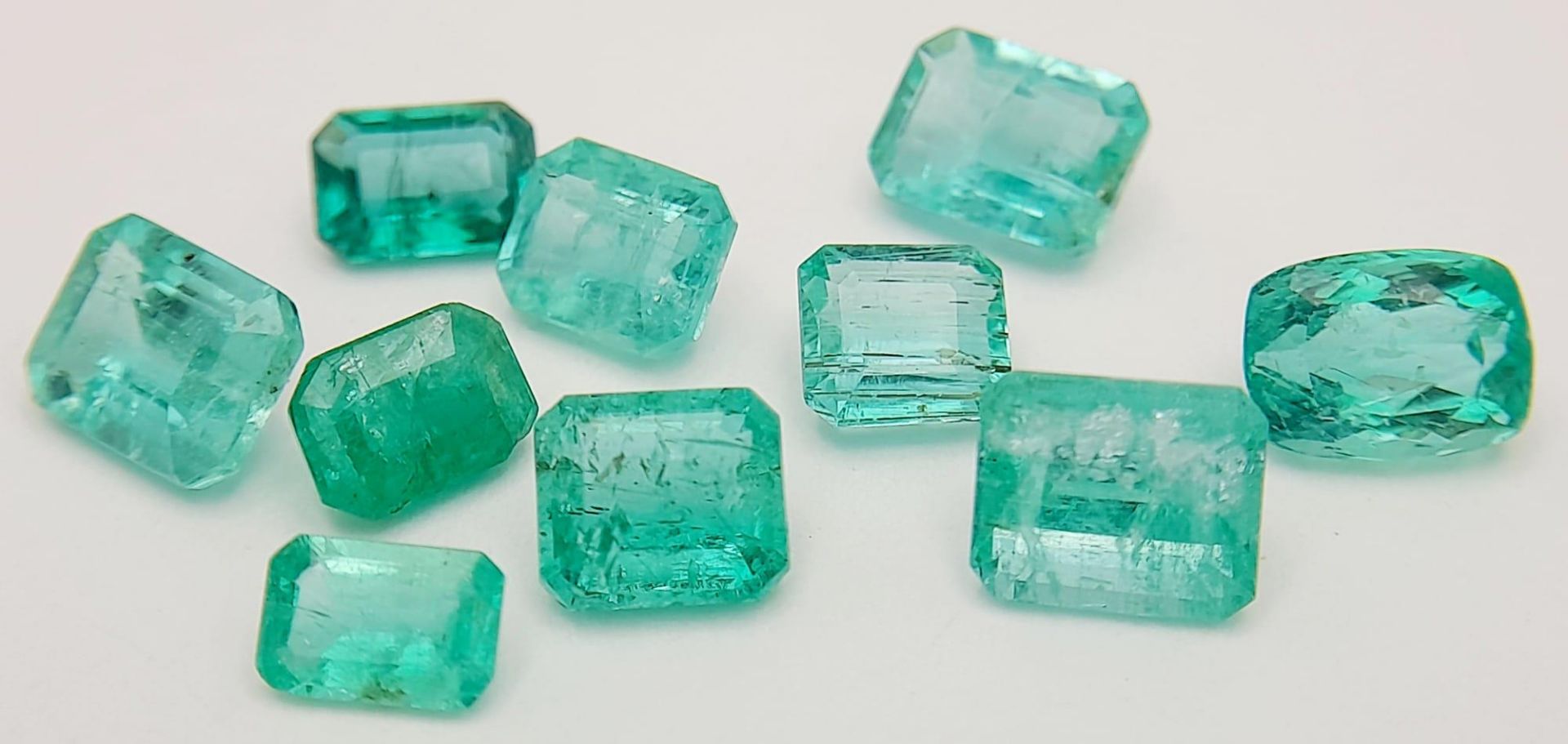 7.79ct Zambian Emeralds Gemstone Lot. Fine Quality Gemstones, Translucent. ref: ZK 001