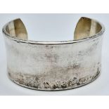 A 925 Silver Tiffany Cuff Bangle. 70g