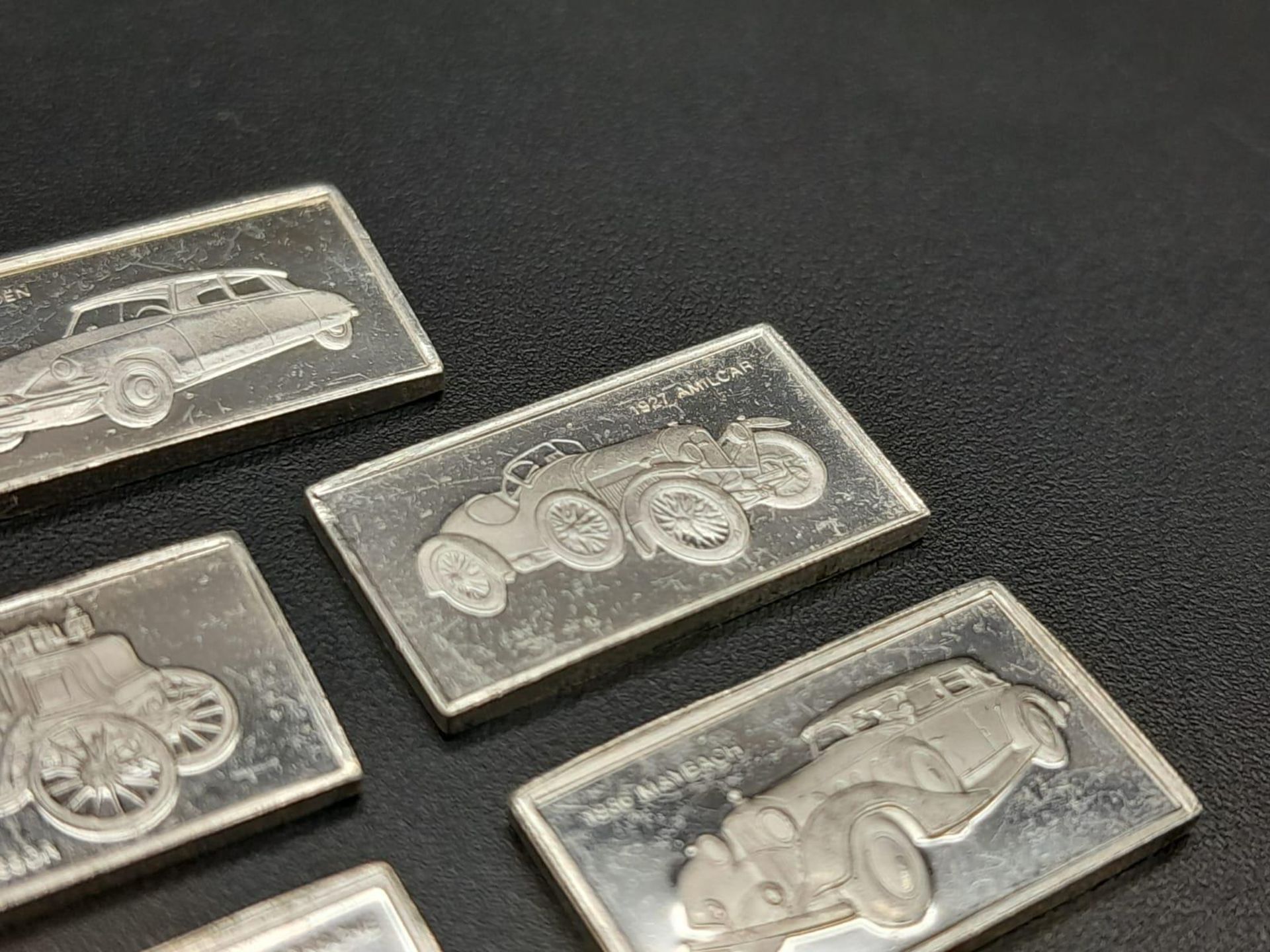 A Selection of 8 Sterling Silver European Car Manufacturer Plaques - Citreon, Mayback, Hispano- - Bild 14 aus 26