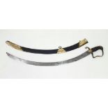 A Rare 1796 Curved OSBOURNE warranted sword. An original sword in very good condition, with hilt