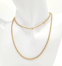 A Vintage 9K Yellow Gold Oval Link Chain/Necklace. 60cm length. 8.7g weight.