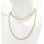 A Vintage 9K Yellow Gold Oval Link Chain/Necklace. 60cm length. 8.7g weight.
