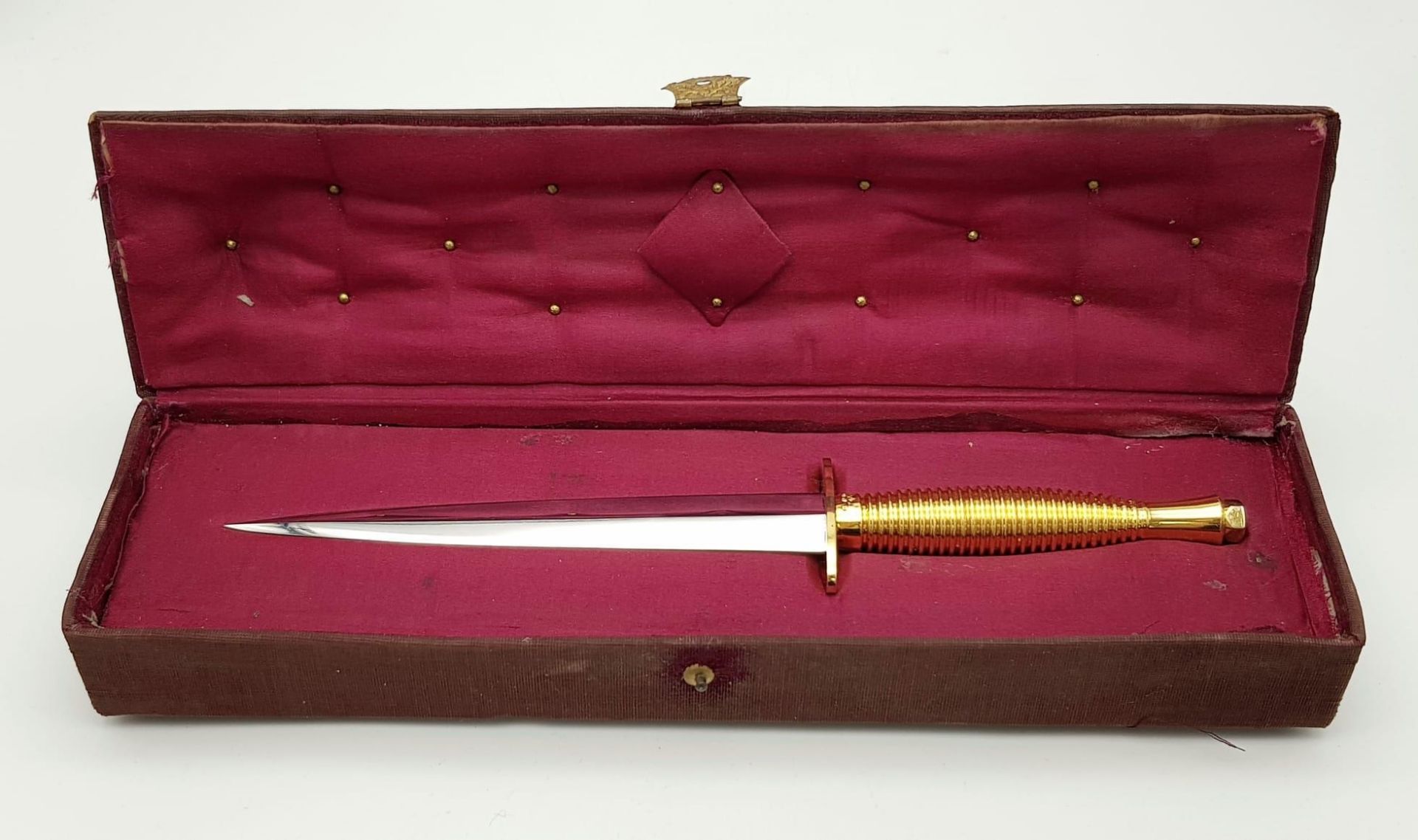 Presentation Commando Dagger in ornate box.