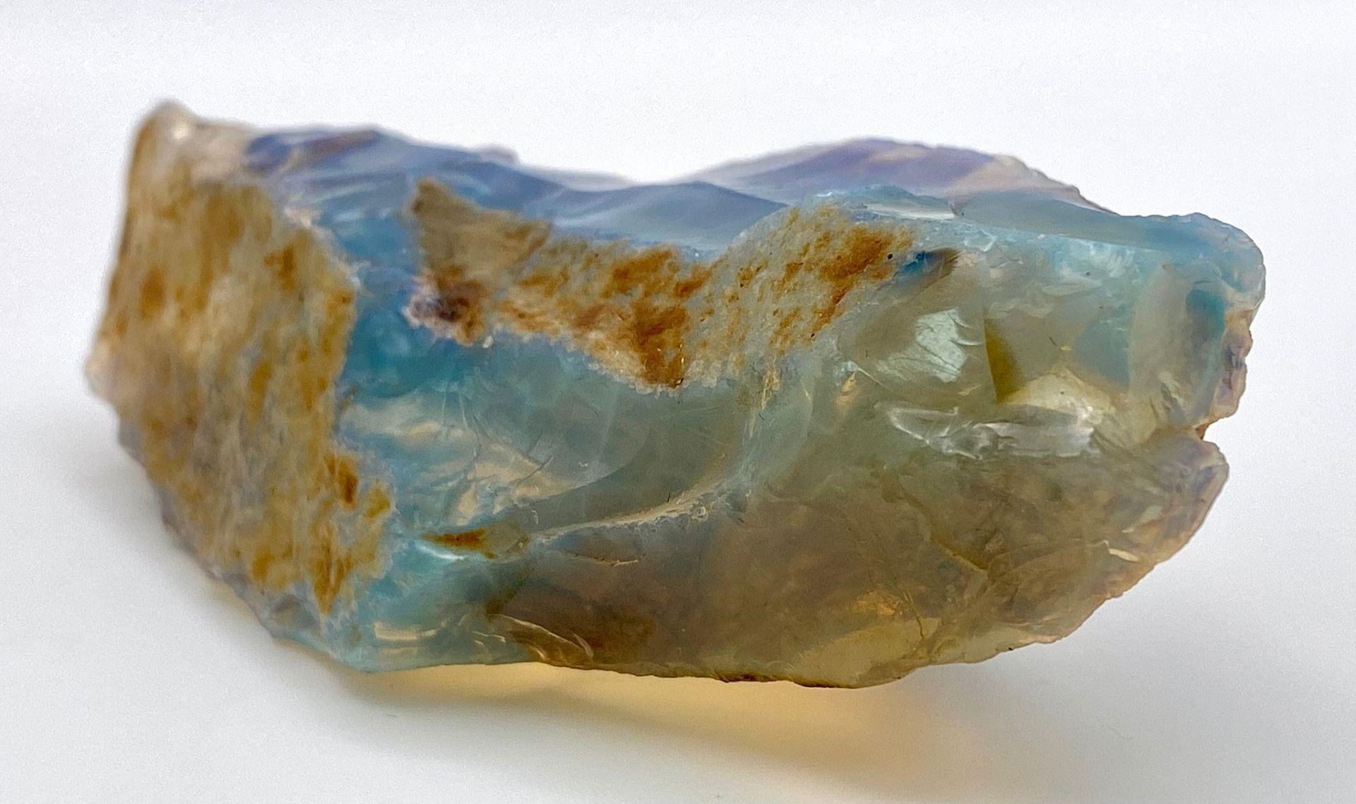 A highly collectable, large (430 carats!), totally natural (uncut and untreated) OPAL with mainly - Bild 2 aus 5