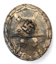 WW2 German Silver Wound Badge for being wounded 3 to 4times wounded Reserve. Ldo No 56 for the maker
