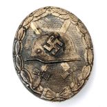 WW2 German Silver Wound Badge for being wounded 3 to 4times wounded Reserve. Ldo No 56 for the maker