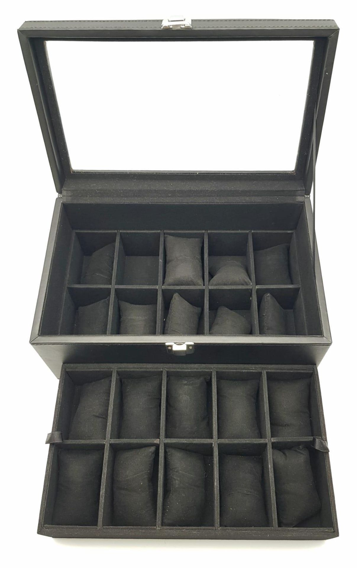 A Black Leatherette 20 Watch Display Box with Six Men’s Used Quartz Watches Comprising; 1) Italian - Image 12 of 12