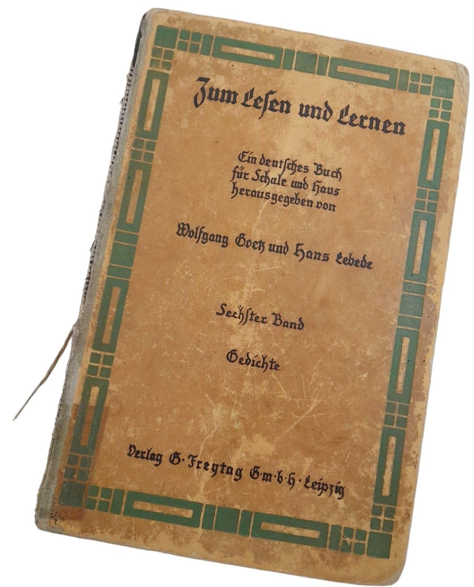 WW2 German Book from a Kriegsmarine U-Boat Library. Each boat had a box of books and would change