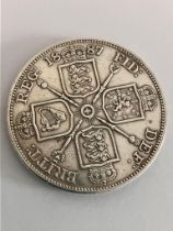 1887 SILVER DOUBLE FLORIN. Very fine/extra fine condition. Golden Jubilee mintage.