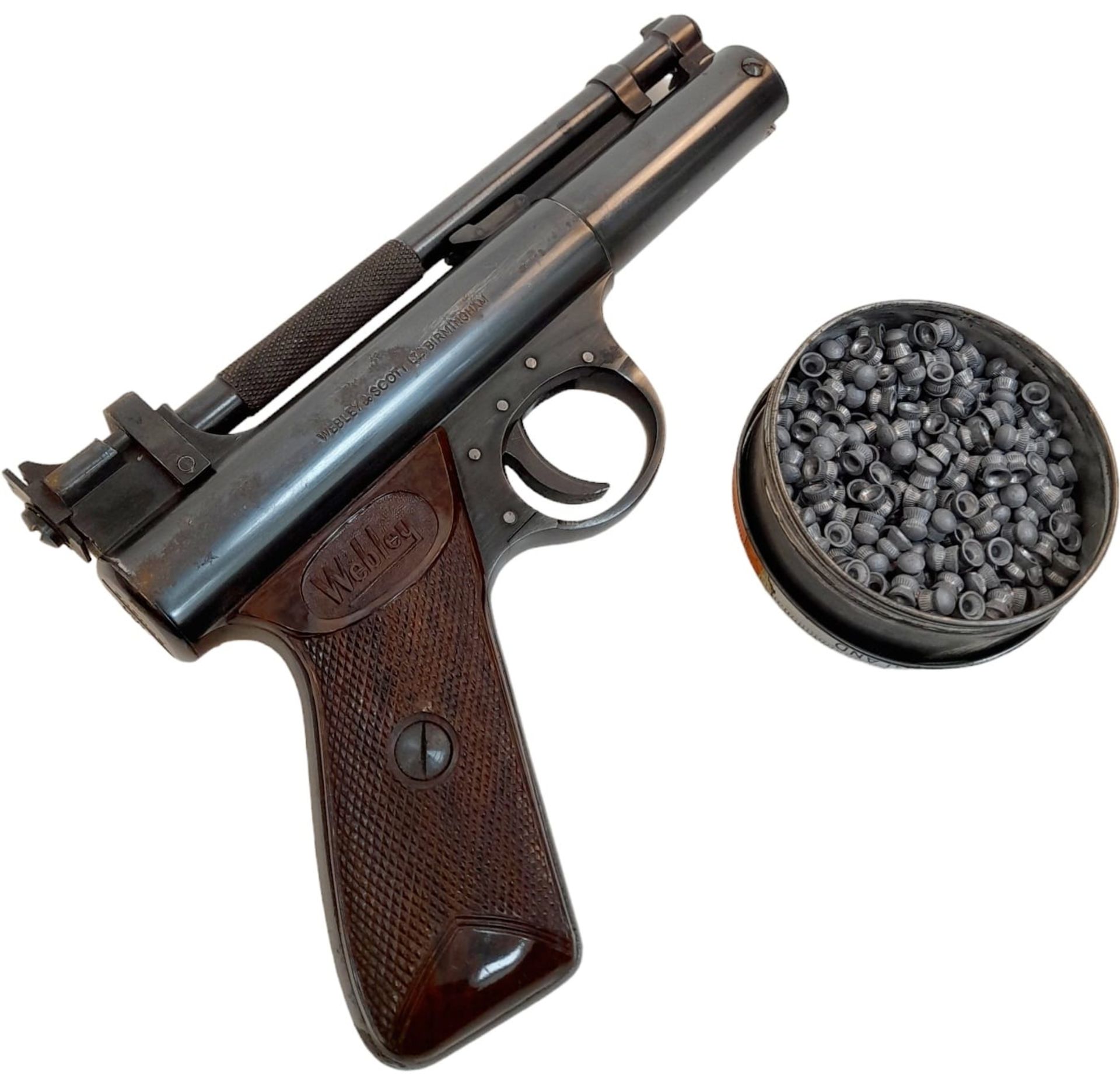 A Vintage Webley Premier Air Pistol .22 Calibre in Original Box with Instructions and comes with tin - Image 6 of 6