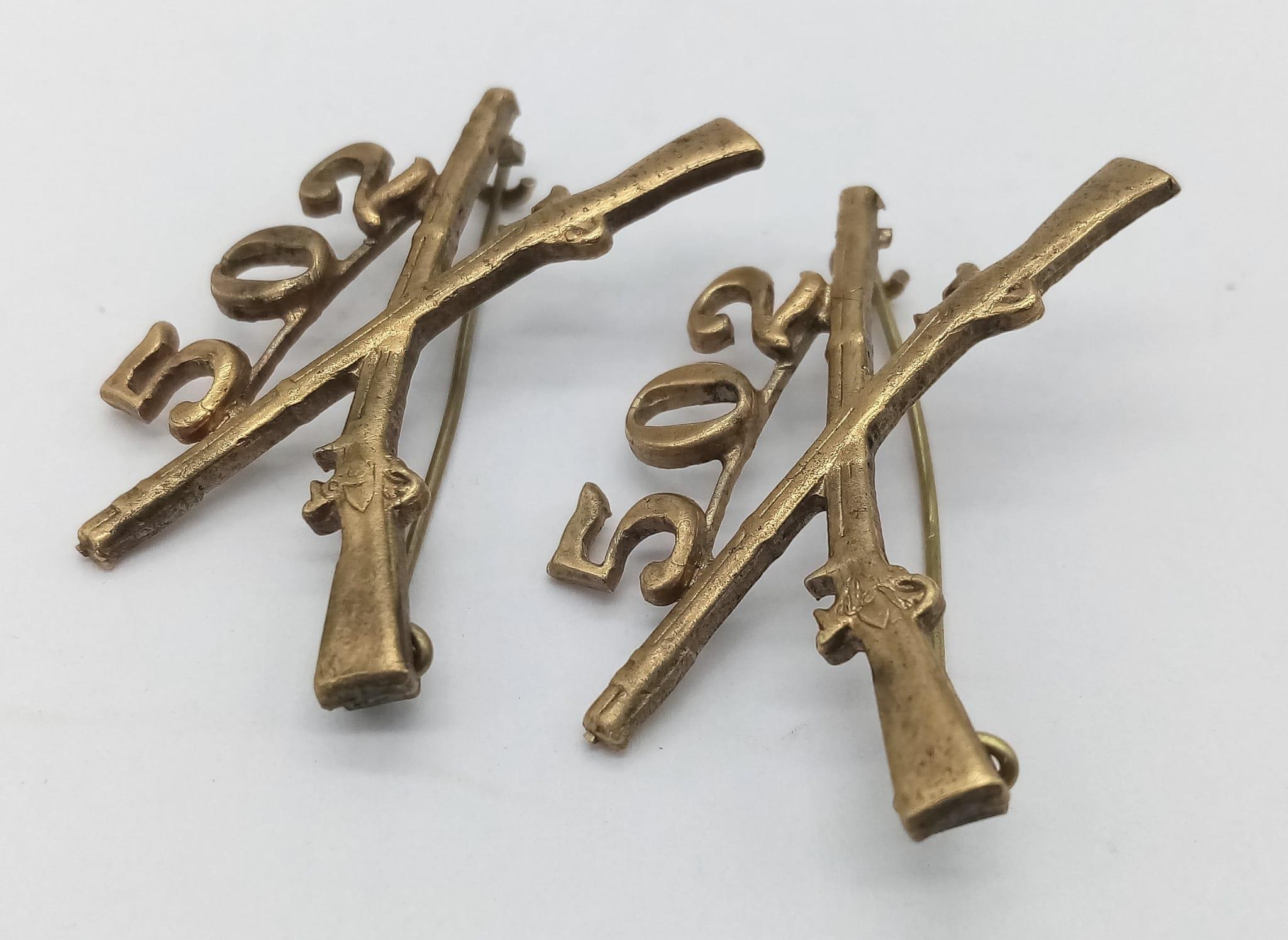 Pair of WW2 502nd Parachute Infantry Regiment Collar Badges. - Image 3 of 3