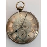 Antique SILVER POCKET WATCH, Having clear hallmark for John Hammon, London 1850. Beautifully